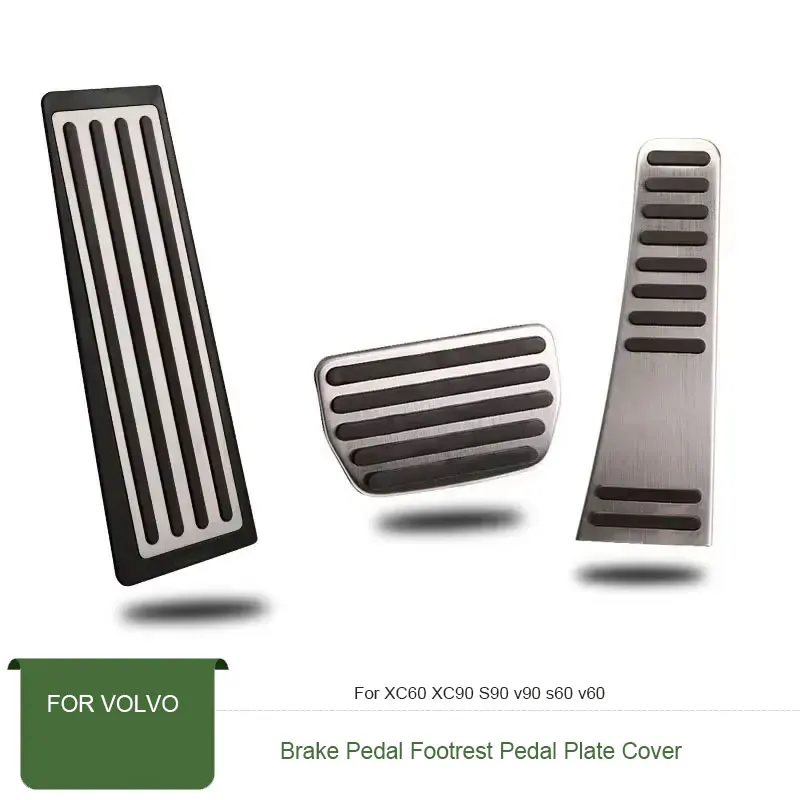Cubierta para Pedal de Acelerador y Freno, Reposapiés, Decoración Interior para Auto, Accesorios para Volvo XC60 XC90 S90 V90 S60 V60 2022-26