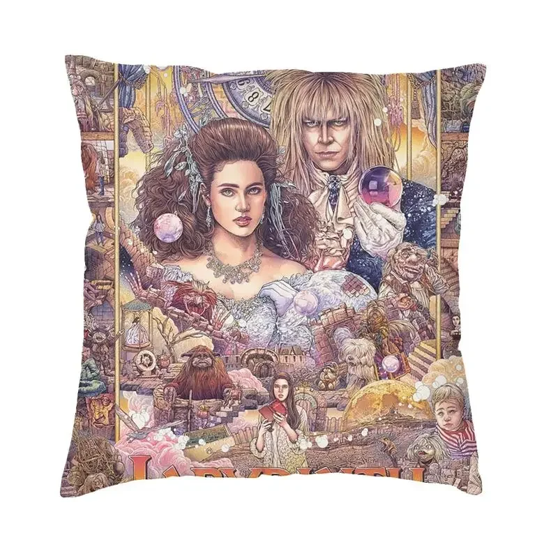 

Personalized Labyrinth Movie Cushion Cover 45x45cm Horror Adventure Movie Soft Velvet Modern Pillow Cases Decor Home