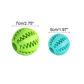 Dog Toy Ball Interactive Rubber Balls Puppy Chewing Toys Pet Tooth Cleaning Ball Cats Pets Food Treat Feeder Silicone Balls Toy 6