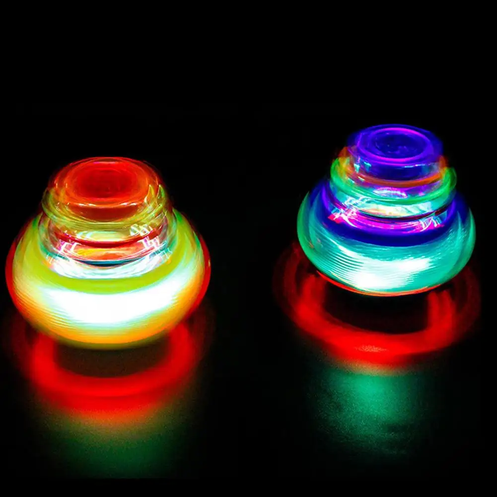 Round Luminous Toy Light Music Rotating Gyro Fidget Spinner Spinning Top Toys Random Color Puzzle Children's-Toys Kids Gifts - 5