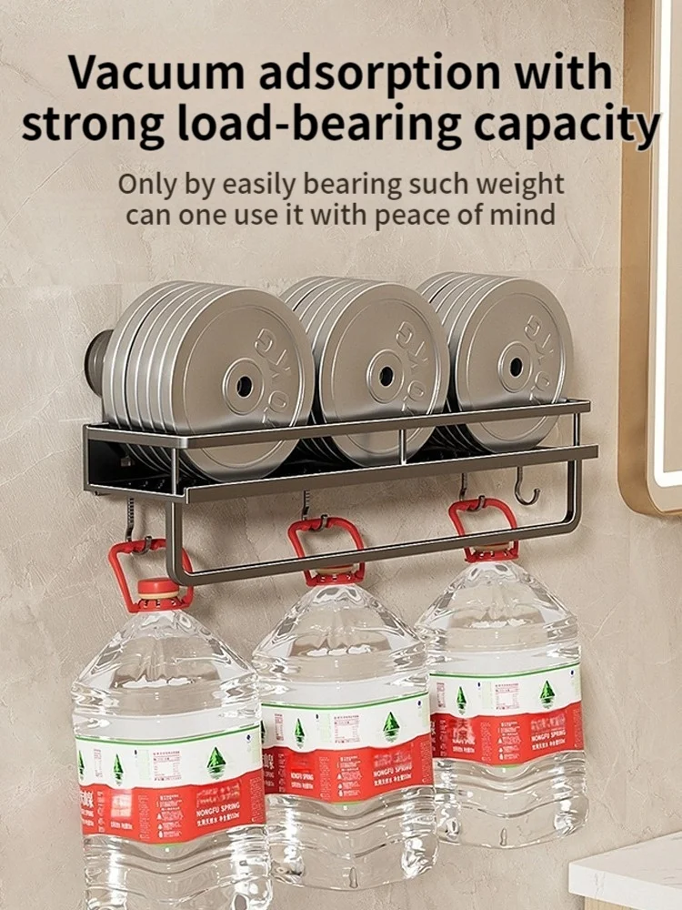 No Drill Suction Cup Bathroom Tissue Holder Shelf Organizer
