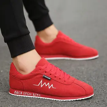 2026 Fashion Red Summer Low Men's Sneakers Canvas Shoes Comfortable Flat Vulcanized Shoes for Men Breathable Gym Mens Trainers 1