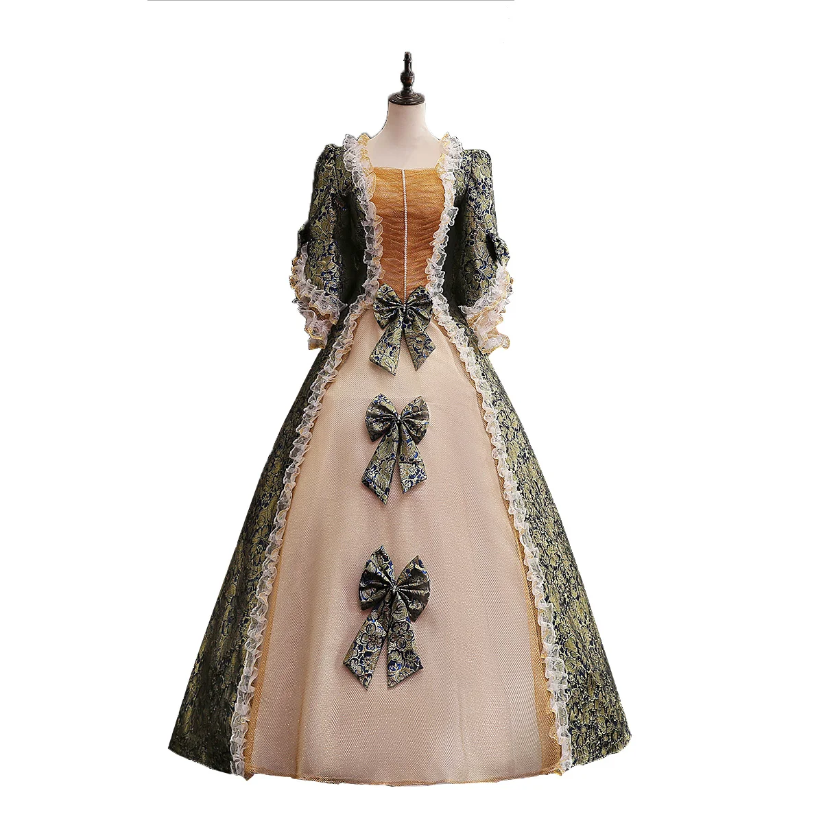Vestido Victoriano Para Ujer De Los Años 1800, Vestido Renacentista De