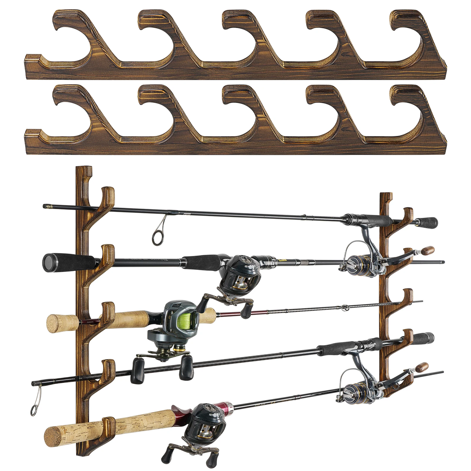Support De Plaque Support Pour Canne à Pêche Croch 2 Paires Support Mural De Canne à Appliques Murales