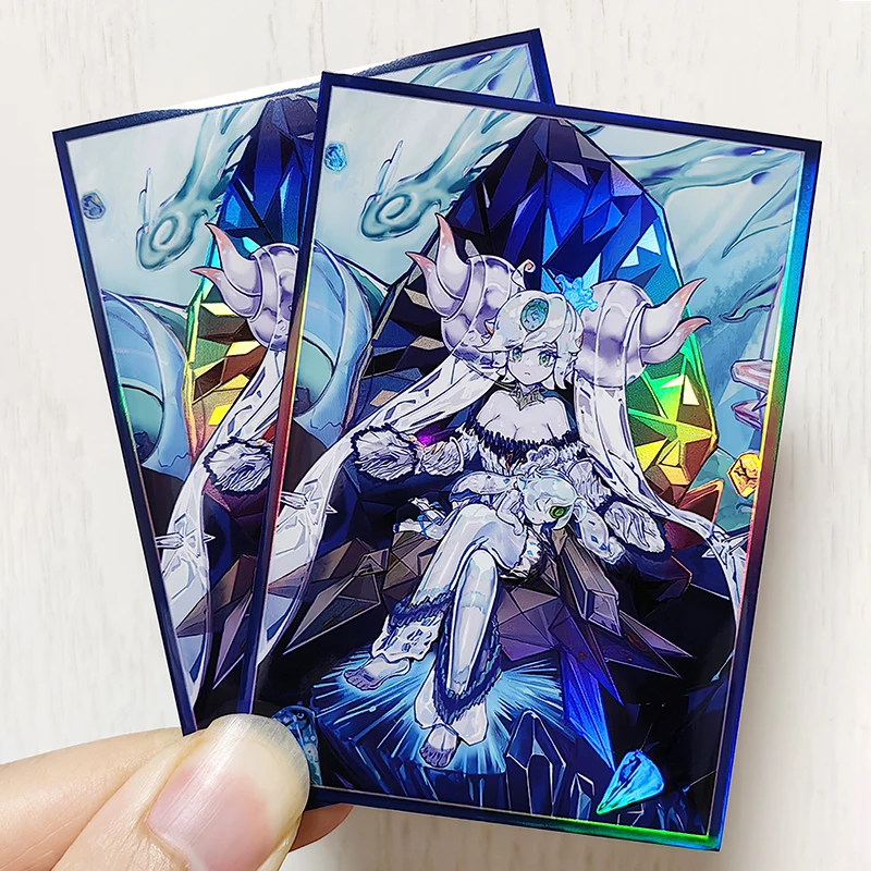 

50pcs Yu Gi Oh Icejade Aegirine Rahn Collection Card Case Sleeve Flash Card Sleeve PTCG Collection Card Protective Case Toy