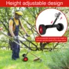 Universal Lawn Mower Support Wheel Adjustable Grass Gasoline Trimmer Attachment Garden Portable Side Hanging Electric Maintenanc 4
