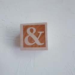 Nordic Wooden Block Ornaments with Alphabet Letters - Customizable Home Decor and Wedding Props (Symbol)