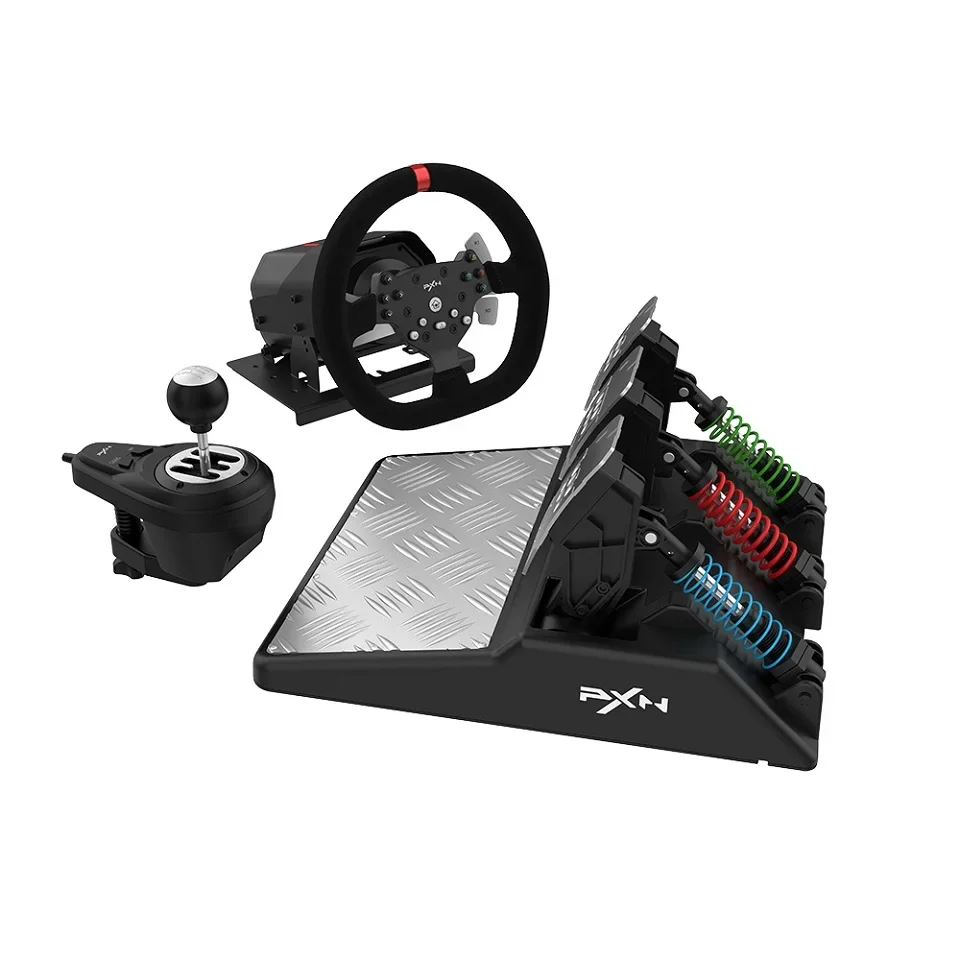 PXN V10 wired 900 degree force feedback vibration gaming steering wheel for  pc, ps4, xbox series, with pedals and shifter - AliExpress