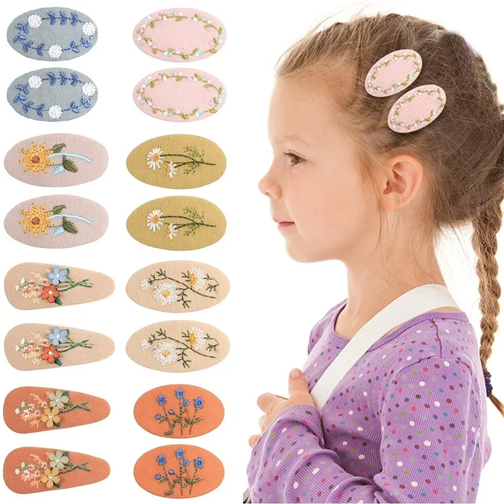 2pcs set lovely bows headband baby girl seaside headwearcute sunglasses elastic nylon hair bands protection glasses accessories ncmama 2Pcs/Set Cotton Flower Embroidery Hair Clips Cute Vintage Hair Pins Baby Girls Lovely Barrettes Fruit Plant BB Hairclip