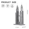 Piececool 3D Metal Puzzles Building Model Set Assembly DIY Kit for Brain Teaser Famous Architecture Jigsaw Christmas Gift 3