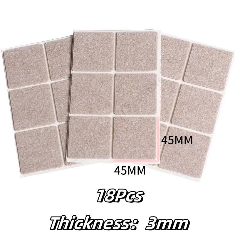 Felt Chair Leg Pads - Thick Non-slip Floor Scratch Protectors with Self-Adhesive Backing