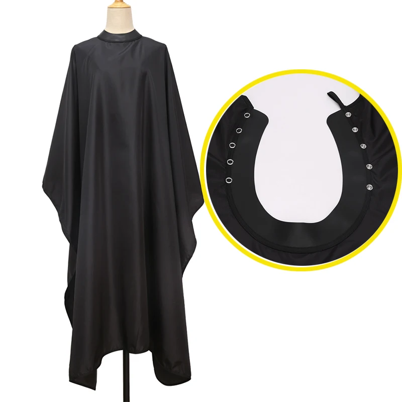 Black Hair Cutting Cape Pro Salon Hairdressing Cloth Gown Barber Silicone Neck Hairdresser Apron Haircut Capes Wholesale