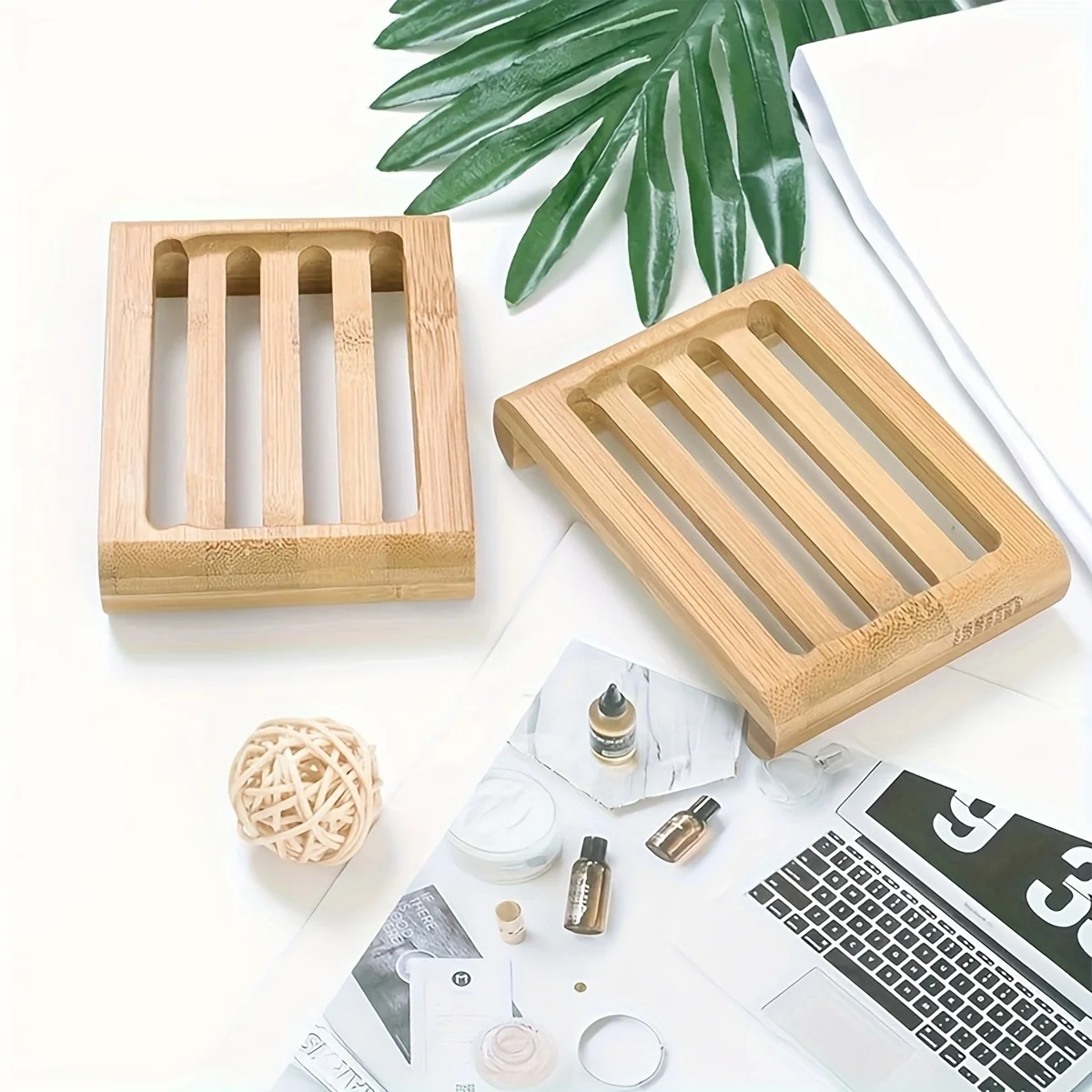 Bamboo Soap Holder Drain Wooden