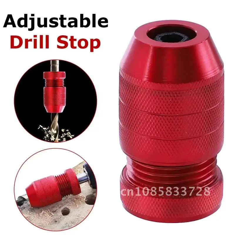

Aluminum Alloy Adjustable Drill Stop Collar Limit Rings Locator Depth Stopper For Drilling 8-12.7mm Drill Bit Woodworking Tools