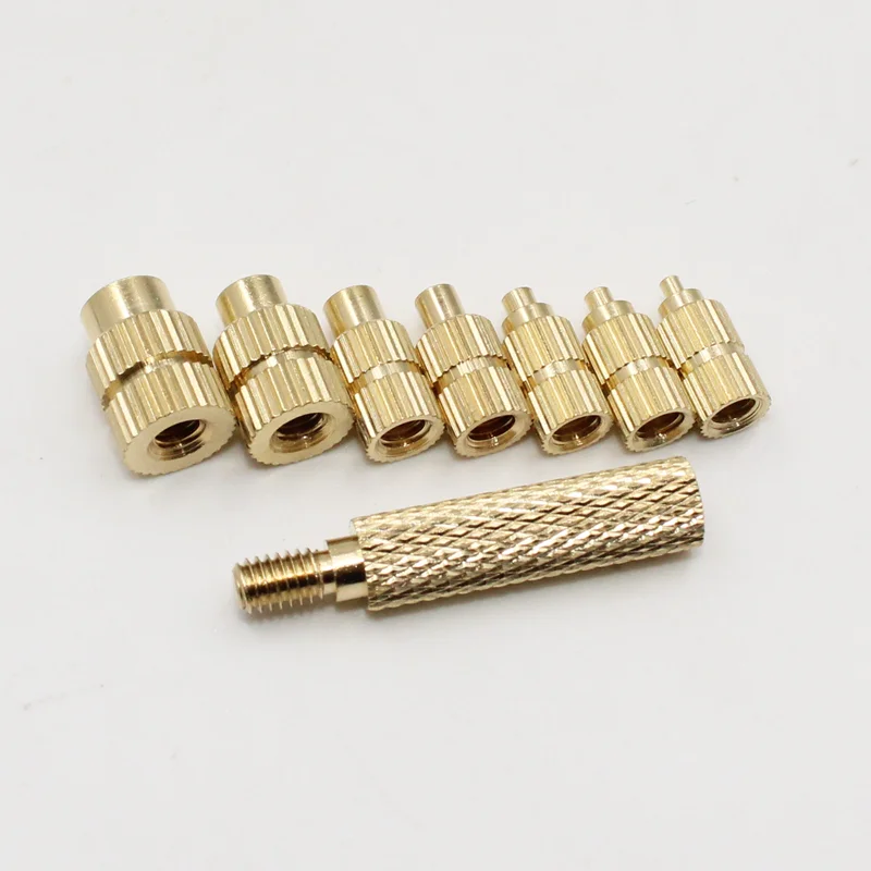 Hot Melt Insert Nut Hot Melt Nut Implant Machine Copper Nut M2 M3 M4 M5 M6 M8 Heat Melt Insert Nuts Soldering Iron Tip for 3d Printing Plastic Kit