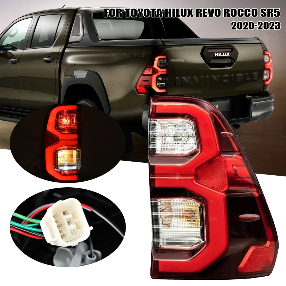 左/右側赤テールランプトヨタハイラックス Revo ロッコ SR5