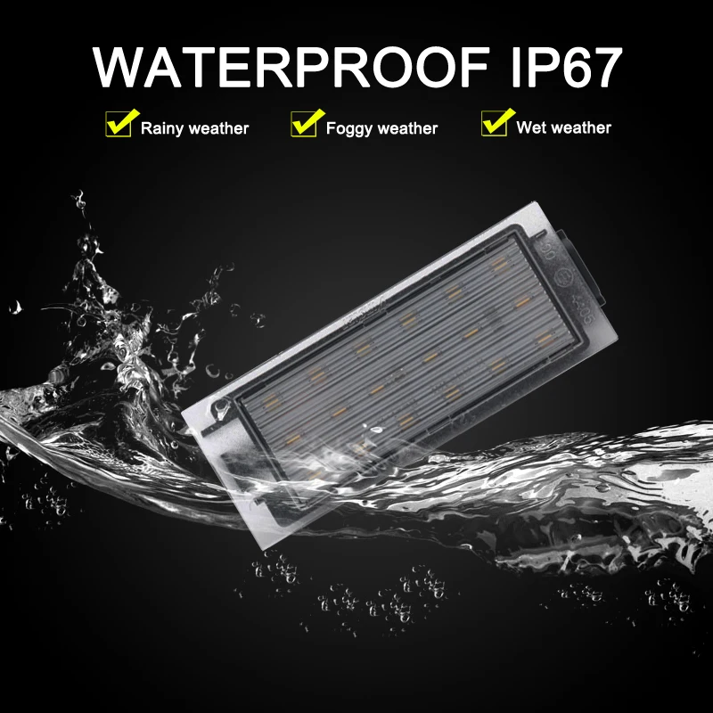 Placchette Luci Targa LED per Renault Twingo 2 Luce Bianca Potente