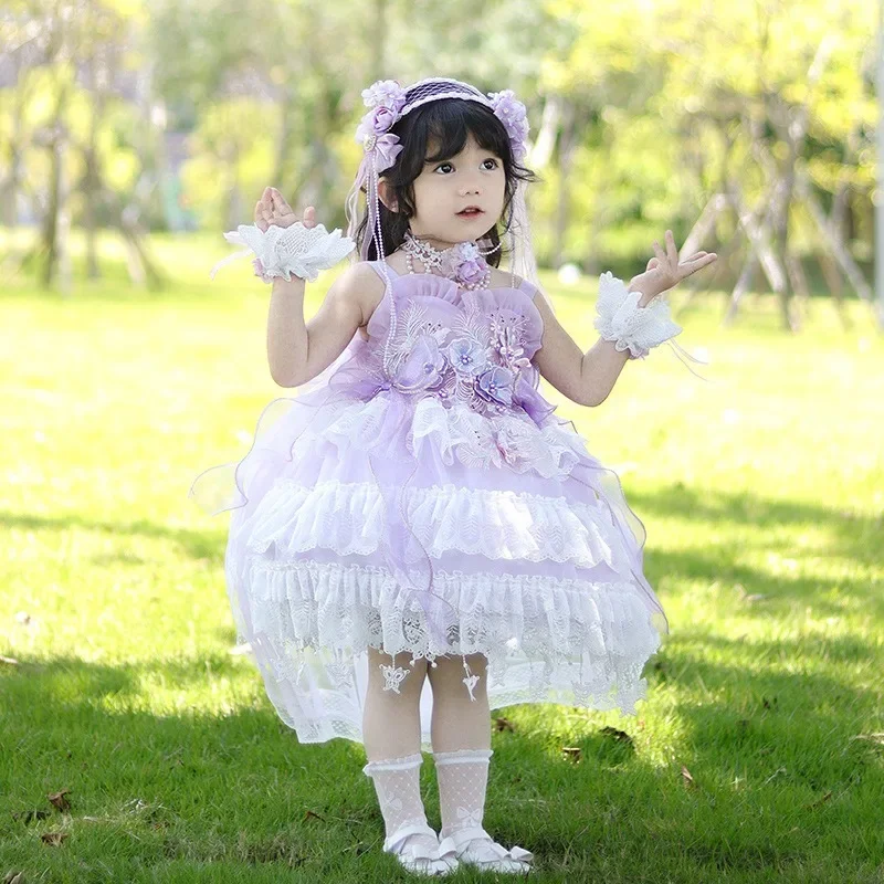 Lolita Flower Wedding Vest Princess Dress Flower Children's Dress Summer Girls' Clothing Children's Performance Clothing
