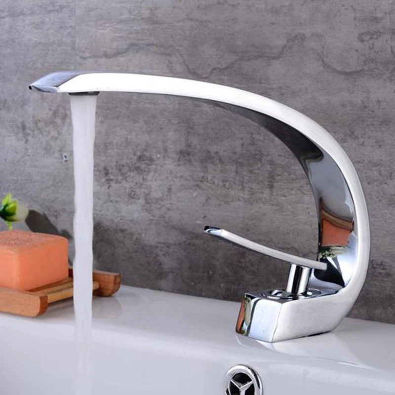 AZETA Basin Faucets Modern Bathroom Mixer Tap Brass Washbasin Mixer
