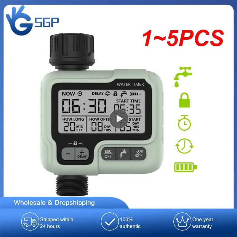 

1~5PCS Super Timing System 2-Outlet Water Timer Precisely Watering Up Outdoor Automatic Irrigation Fully Adjustable Program