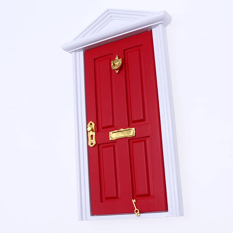1:12 Mini Pull Handles Locks with Key Miniature Gold Metal Door Knocker DIY Furniture Dollhouse Hardware Accessories Decoration