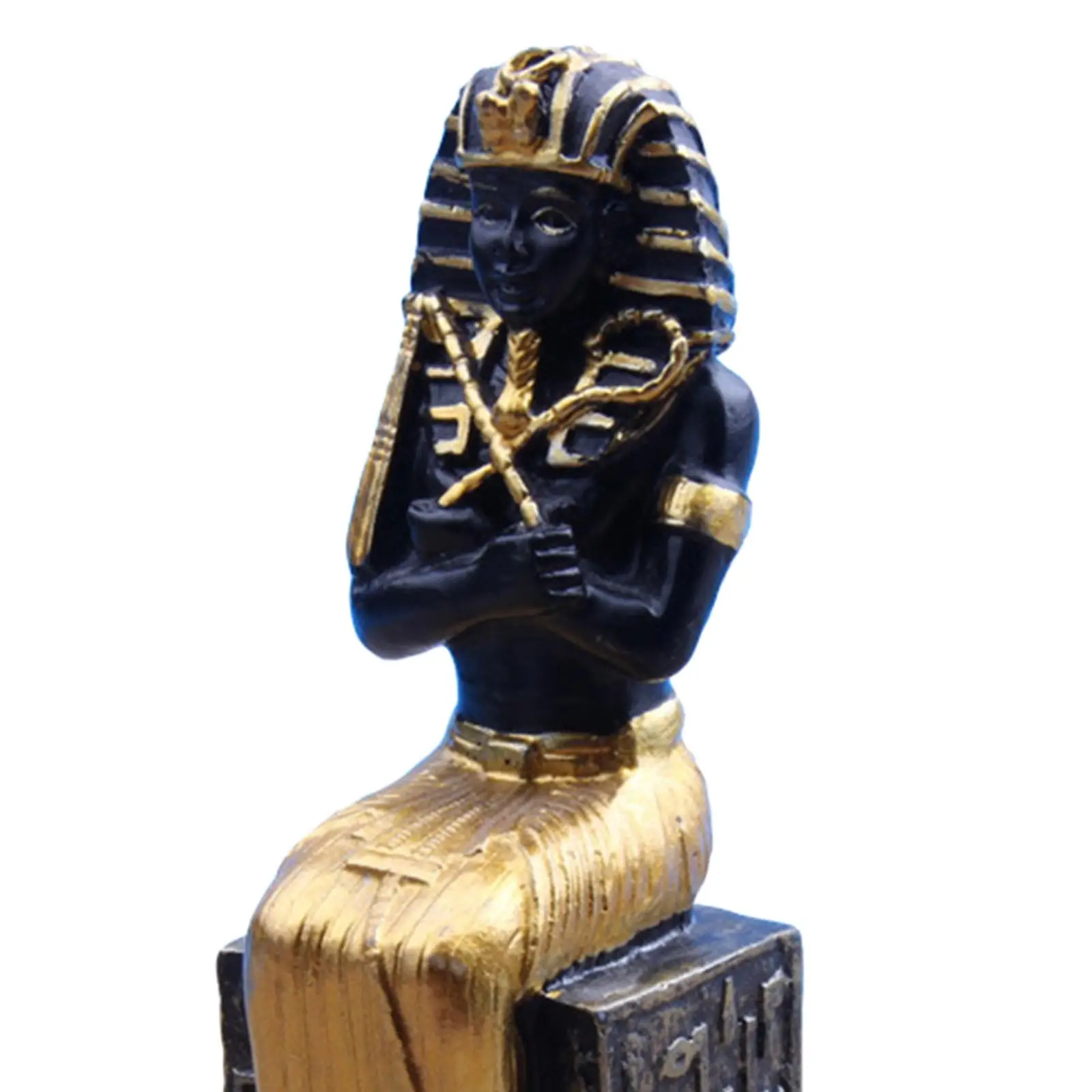 2 Pieces Pharaoh Figurine Sculpture Collectible Artware for Desktop