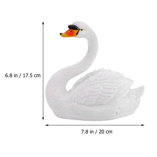 Úszó Hattyú Szobor Otthoni Akcentusok Dekoráció Kerti Tavak Dekorációk Kültéri Medence Dekorok Gyanta Talált Parti Imádnivaló Szimuláció - Image 2