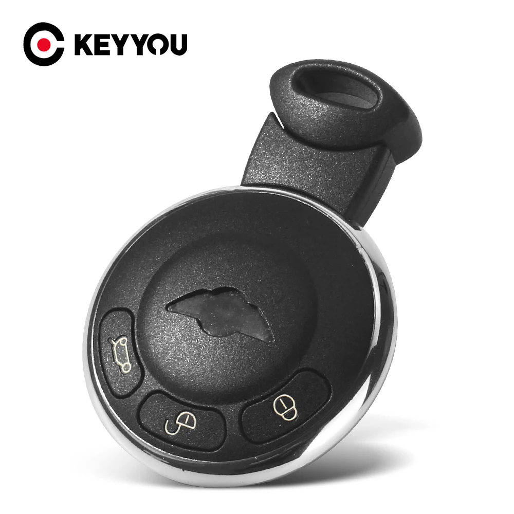 KEYYOU new For BMW Mini Cooper R56 2007-2014 Replacement 3 Buttons Remote Smart Card Car Key Shell Cover Case