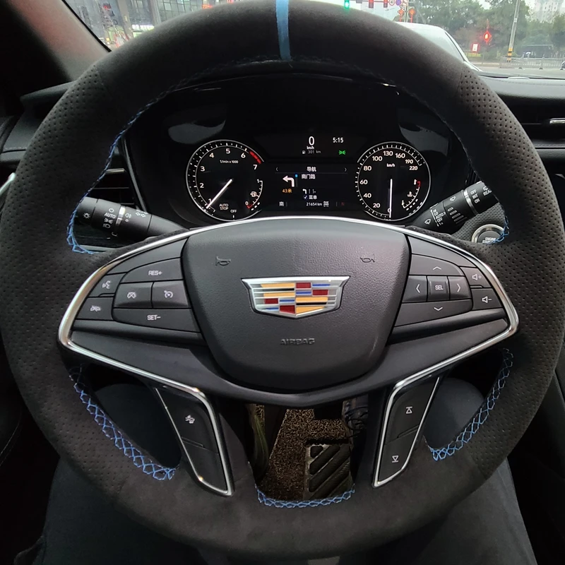 Coprivolante Personalizzato Per Auto In Pelle Scamosciata 100% Adatto Per Cadillac Xt5 Xts Atsl Xt5 Srx Ct6 Accessori Interni Auto