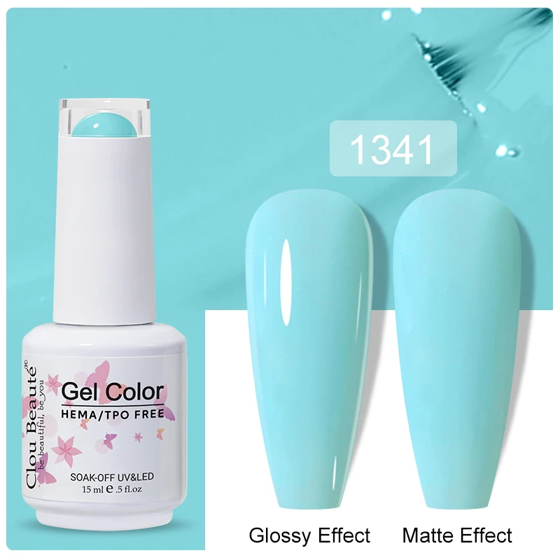 Clou Beaute 15ml Black Red Semi-Permanent Gel Nail Polish