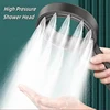 Single Mode Spray Shower Head Spa High Pressure Big Panel Booster Shower Head Bathroom Faucet Accessory Set Hose Bracket 2024  1