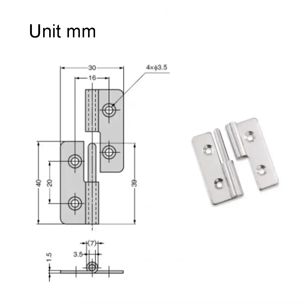 Detachable Hinge Slip Joint Flag Lift Off Detachable Door Stainless Steel Heavy Duty Flat Hinge Stainless Steel stainless steel hinges door hinges
