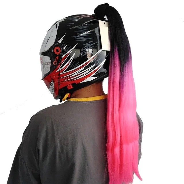 Colourful Helmet Ponytail 4