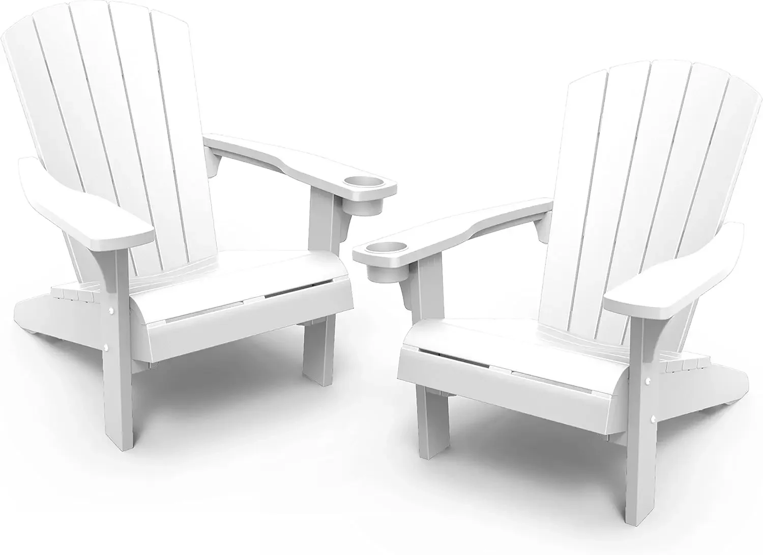 

Keter Alpine Adirondack, 2 упаковки, уличная мебель из смолы, стулья для внутреннего дворика с подставкой-идеально подходит для пляжа, бассейна и места для костра