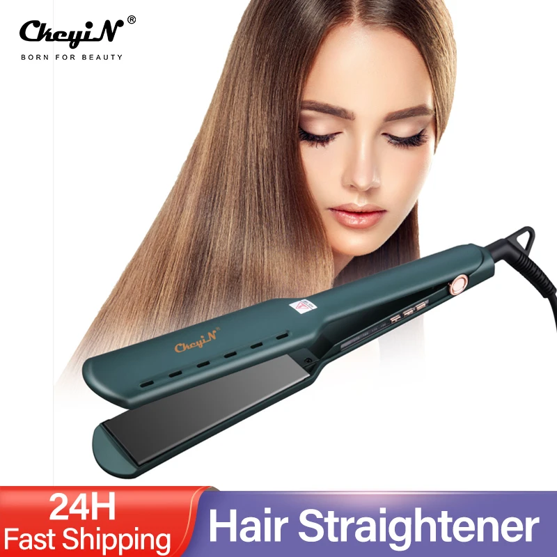 Titanium alloy Hair Flat Iron Hair Straightener Temperature Adjustable