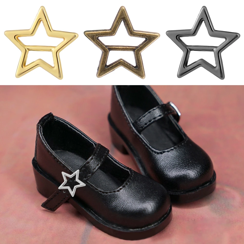 20pcs Newest 3.5mm Mini Ultra-small Star Tri-glide Belt Buckle Doll Bags Buckles Diy Doll Buttons Shoes Accessories