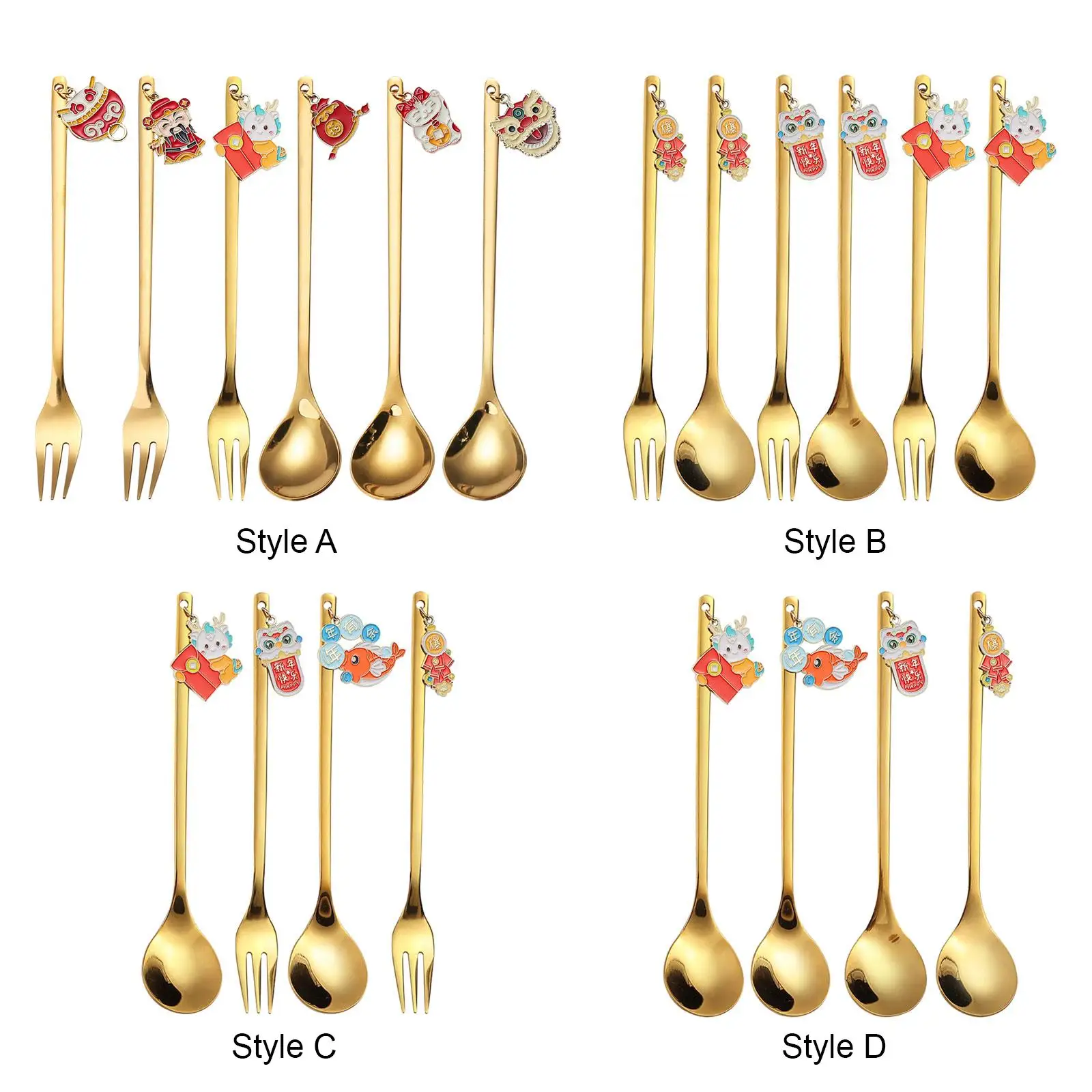 Party Cutlery Set Spoons and Forks Dinnerware Flatware Set Dessert Spoon for Holiday Gatherings Housewarming Birthday Party