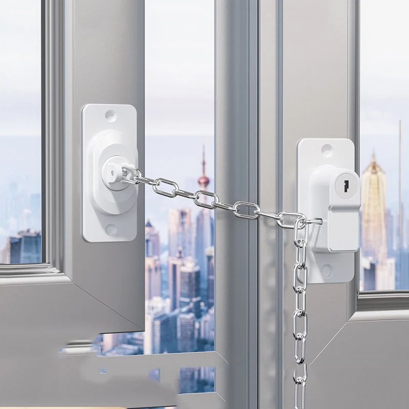 가정용 창문 문짝 잠금 장치, 아기 안전 보호, 조정 가능한 안전 잠금 장치, 캐비닛 냉장고 서랍, 어린이 베이비 케어, 1 개 