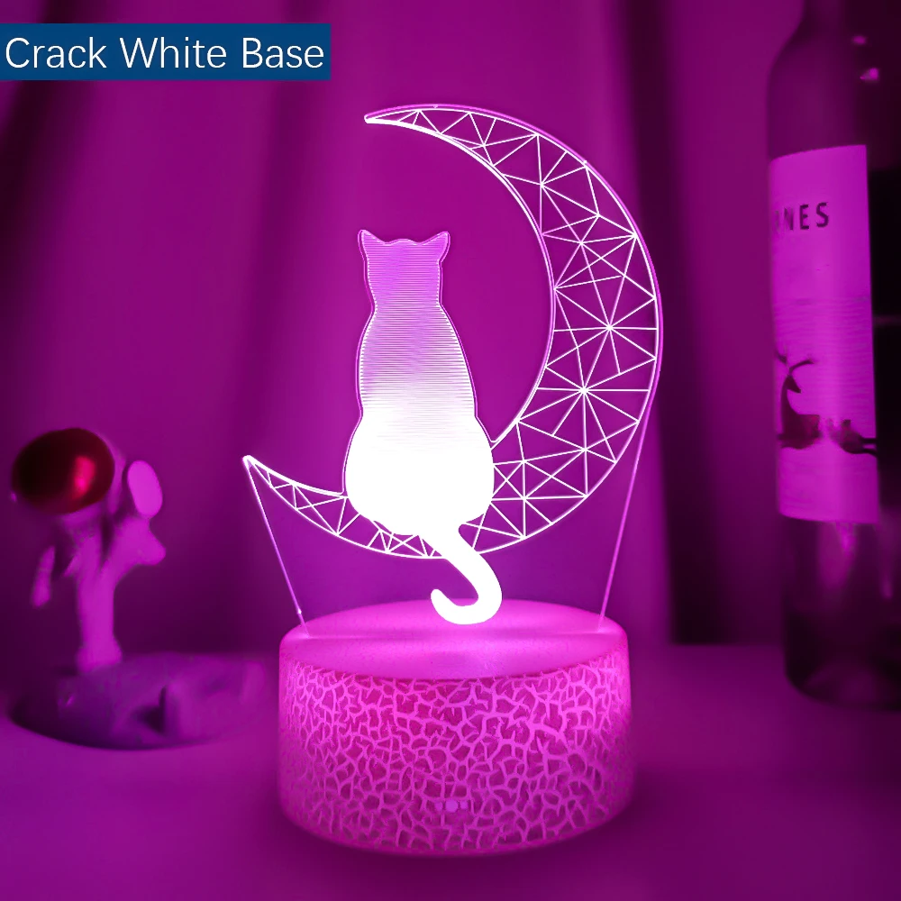 Newest 3D Acrylic Led Night Light Moon Table Lamps