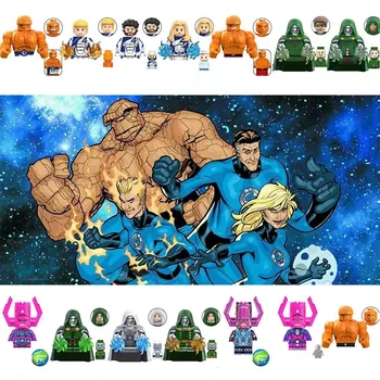 Marvel superheroes, building blocks, children's toys,fantastic four, anime characters, Spider Man, Venom mini figure,tv6215,TV62
