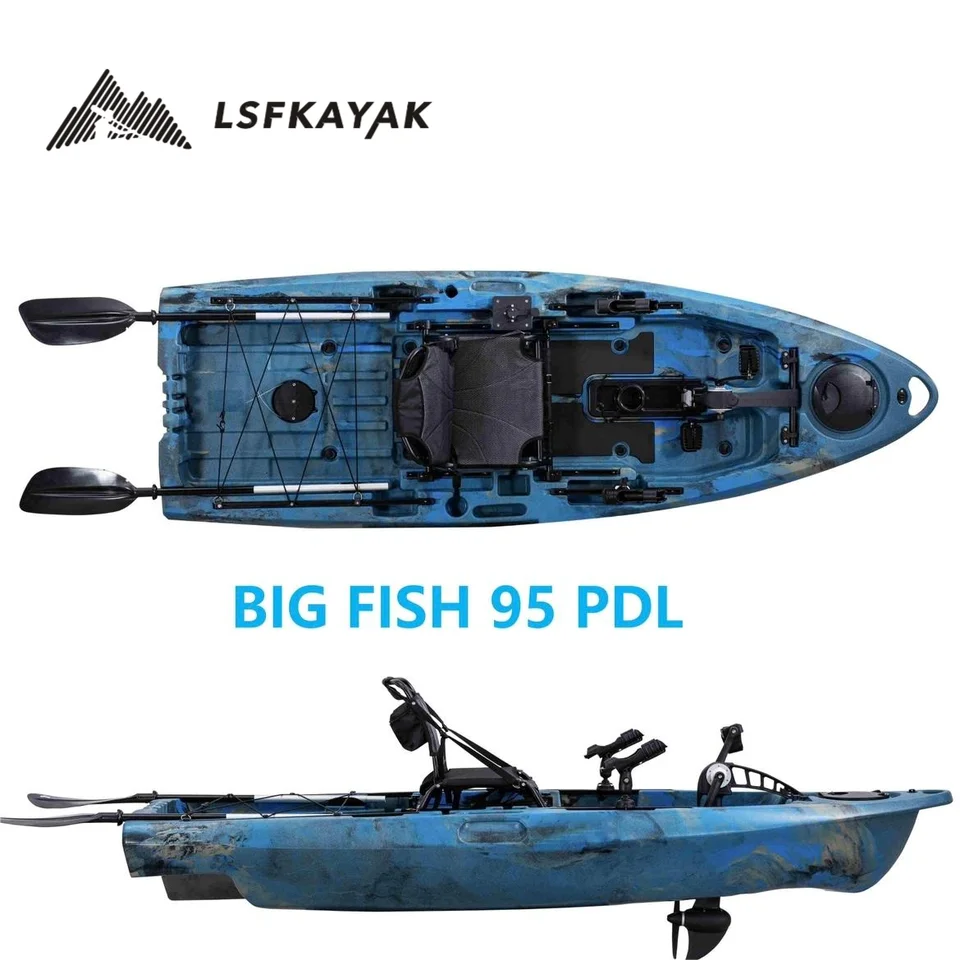 LSF 2.9m Length Small Foot Pedal Fishing Kayak Big Fish Lldpe/ldpe