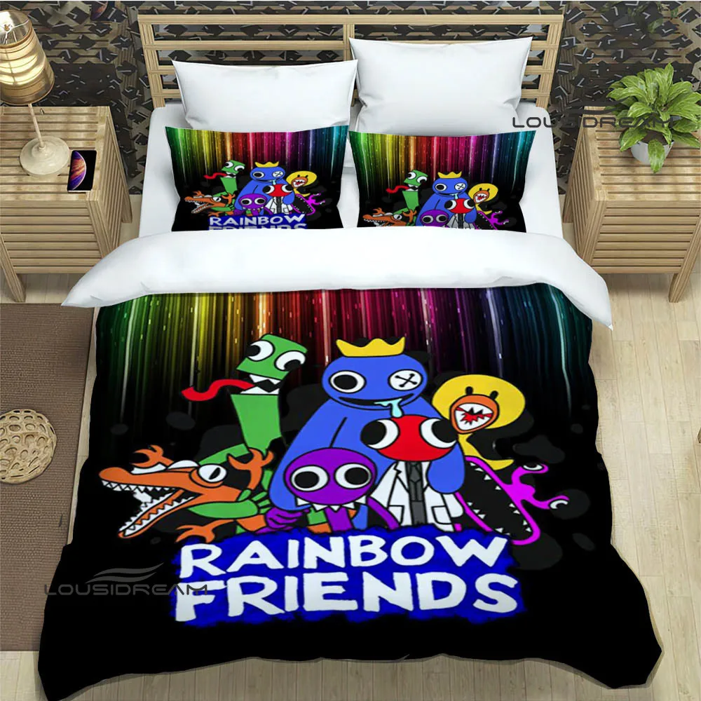 

Комплект постельного белья с рисунком радуги для друзей, изысканный комплект постельного белья с пододеяльником и покрывалом, роскошный подарок на день рождения
