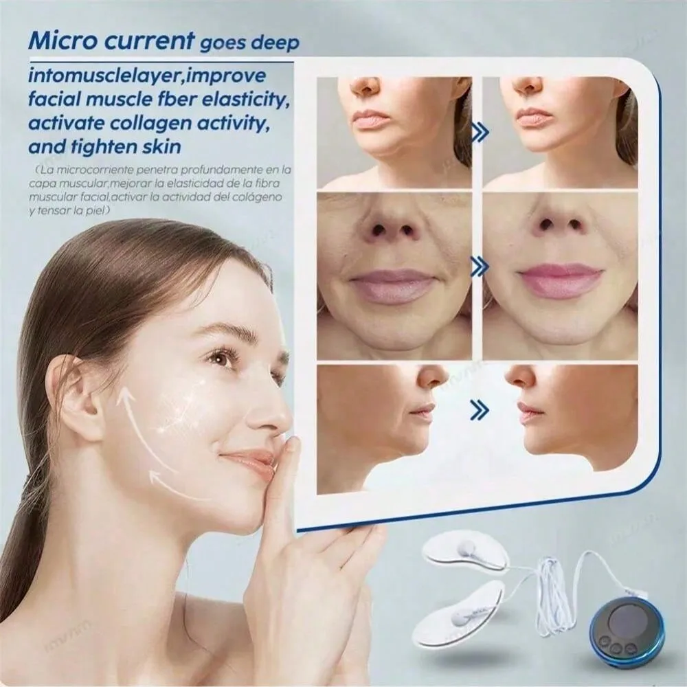 EMS Facial Massager Face Lift Device Care Tool Current Muscle Stimulator Neck Eye Facial Skin Tightening Anti-Aging