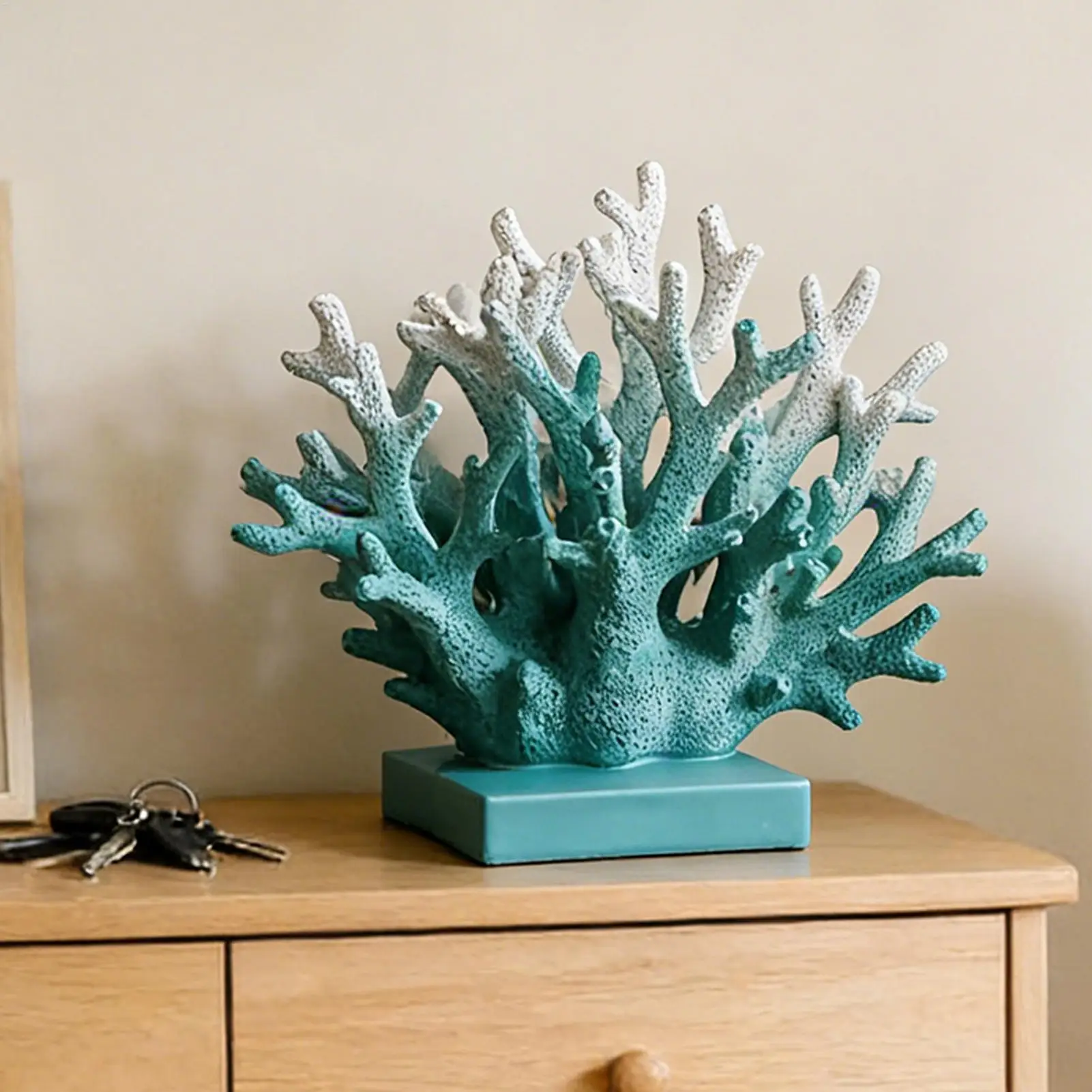 Sea-Themed Realistic Coral Resin Statue