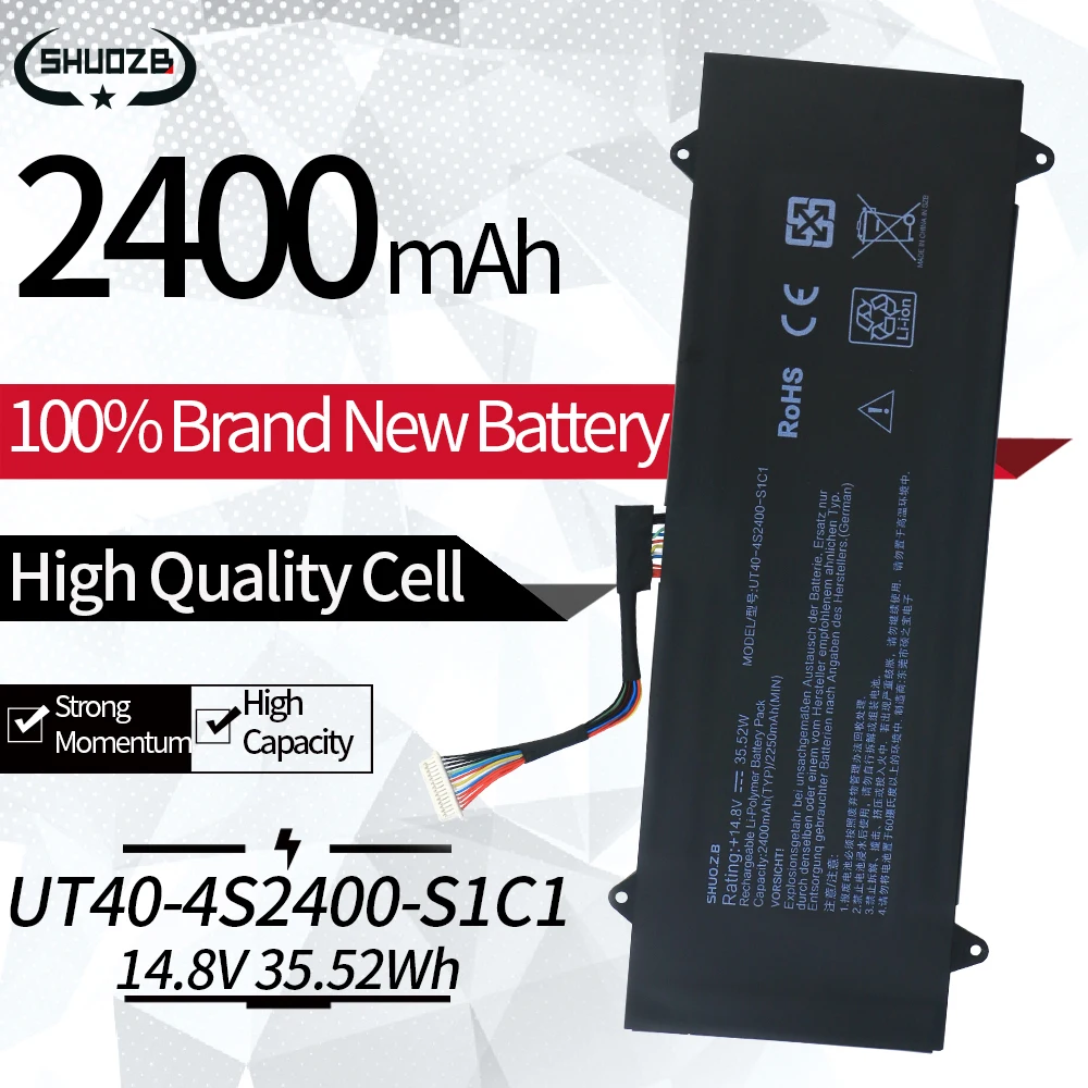 

New UT40-4S2400-S1C1 Laptop Battery For Haier X3-I33217G40532RDUS X3 VIT P3400 Series 14.8V 35.52Wh 2400mAh SHUOZB