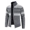 2024 New Men's Sweaters Autumn Winter Warm Cashmere Wool Zipper Cardigan Sweaters Man Casual Knitwear Sweatercoat Male Clothe 3