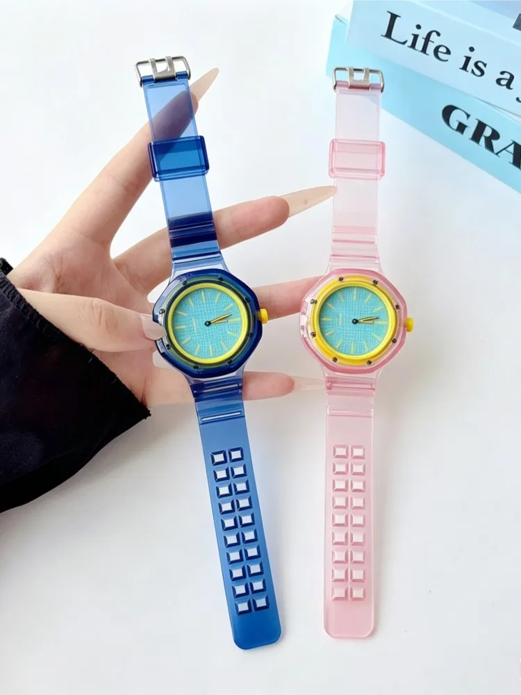 Transparent Jelly Shockproof Waterproof Watch Strap - Swatch x AP Royal Pop Collection
