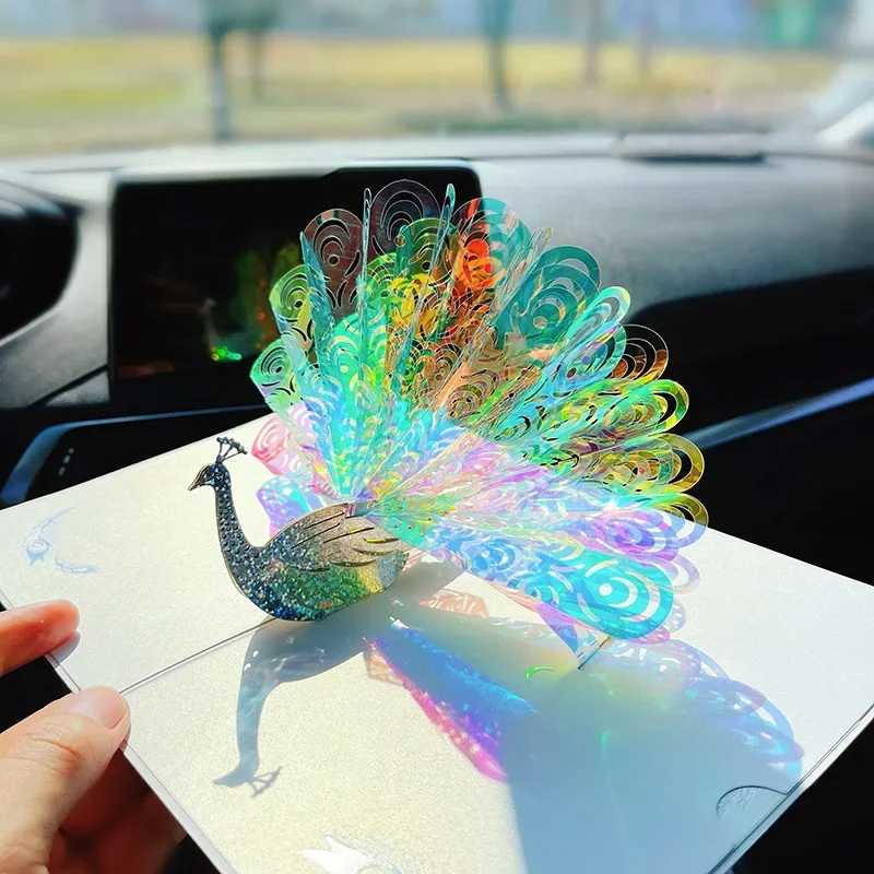 3D Peacock Birthday Christmas Card Pop-up Greeting Cards Postcard Party Wedding Invitation Decorations Creative Girl Gift greeting cards
