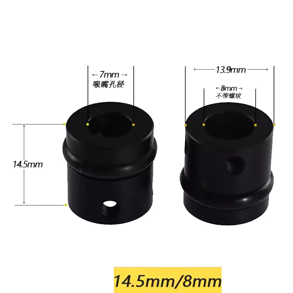 Schwarzer Juki-Punkt bohr düsen halter 14,5mm 23mm 27mm 31mm Länge SMT Desktop-Montage Messing-Verbindungs stangen halter