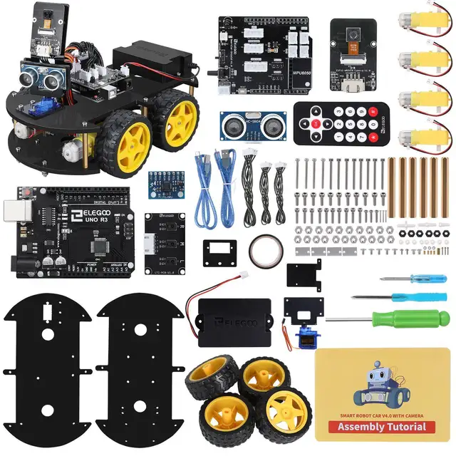 ELEGOO UNO R3 Project Smart Robot Car Kit V4, Intelligent and Educational Toy Car Robotic Kit for Arduino Learner DIY Kit 5